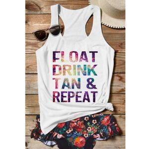 Summer tank top graphic print